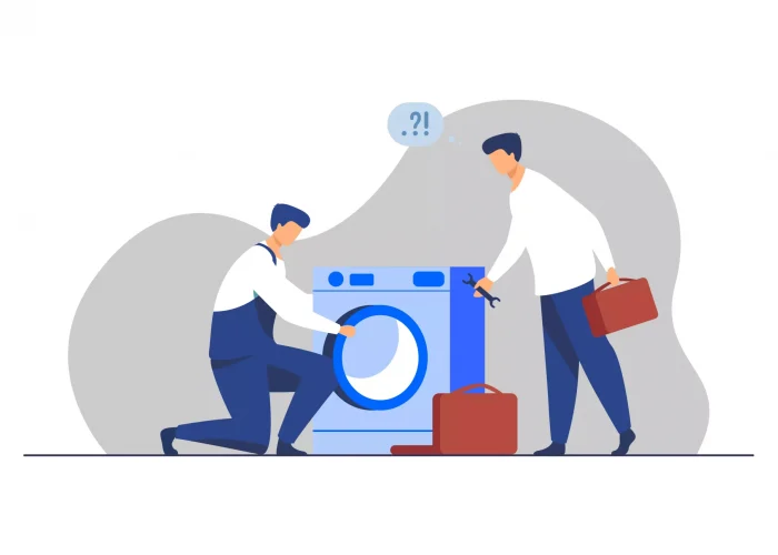 VR electronics service man